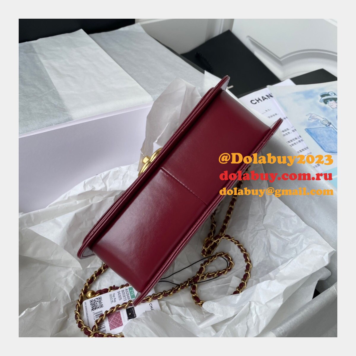 1:1 Replica AS2649 Calfskin & Gold-Tone Metal Flap Bag