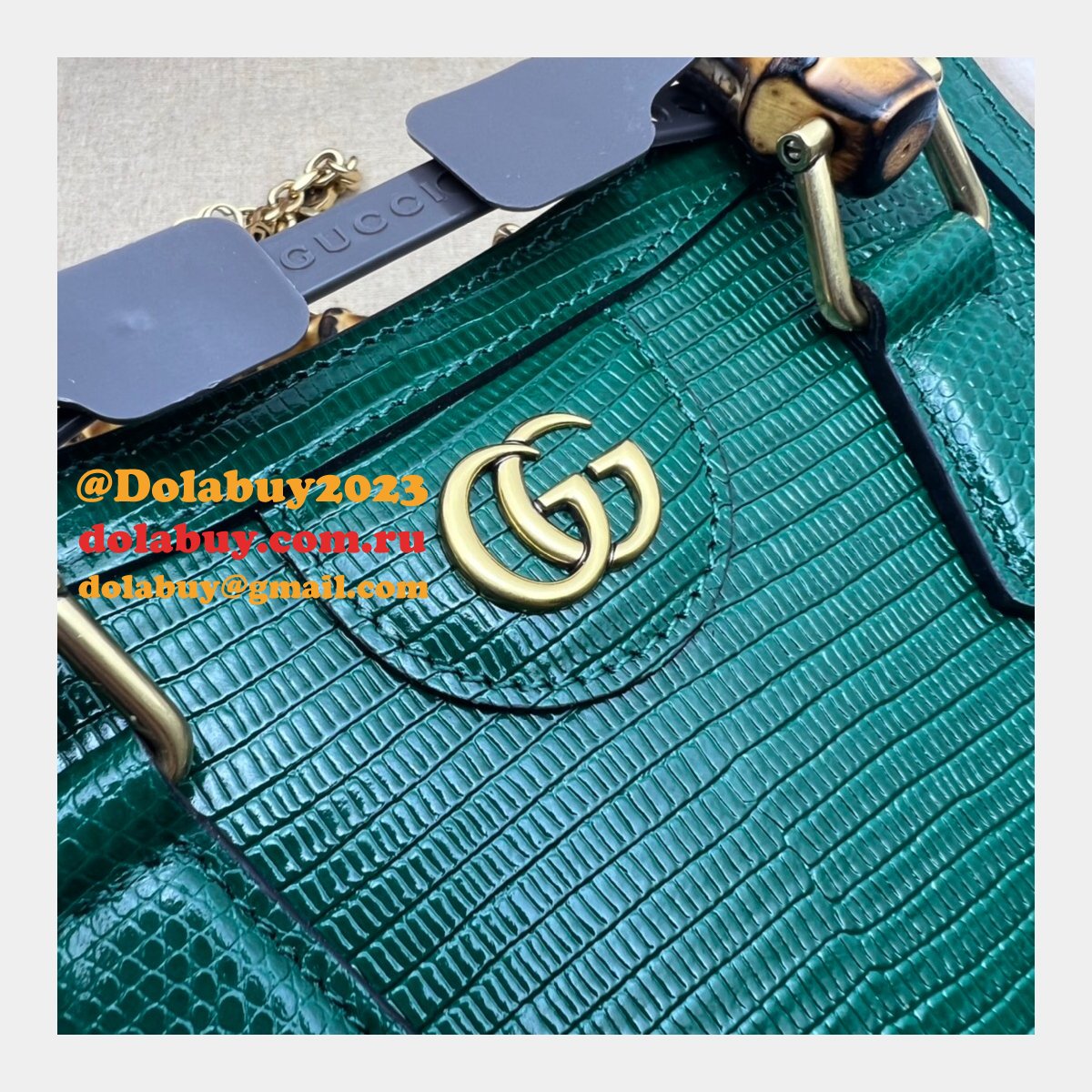 aaa quality replica G*u*i diana lizard 675800 bag