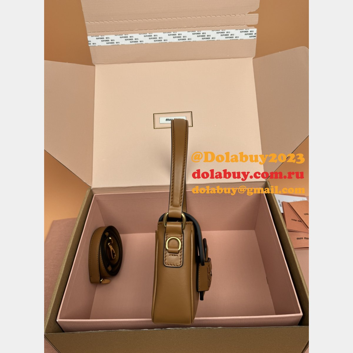 Top Quality MIU MIU 5BD270 Penny Leather Bag