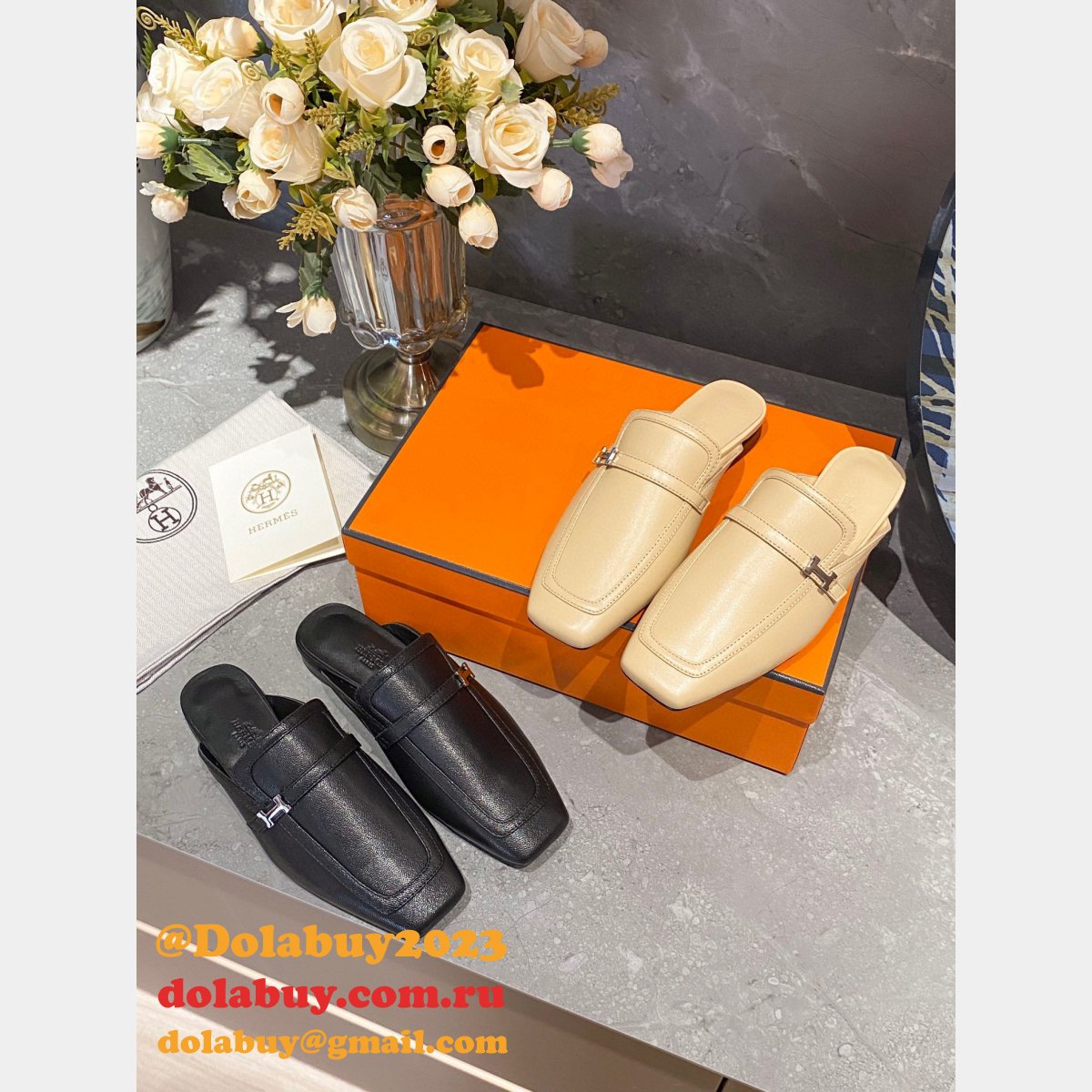 Designer Duplicate Hermes Groupie Replica Shoes For Sale