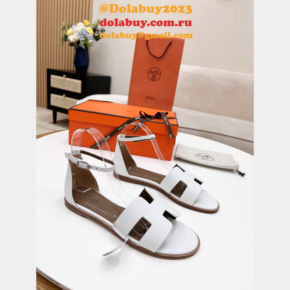 BEST HERMES SANTORINI EPSOM SANDALS 2024