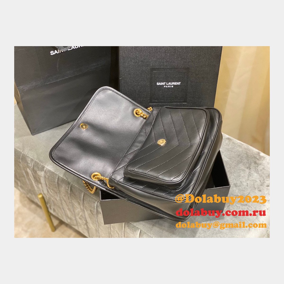 Top YSL Saint Laurent 28CM leather bags