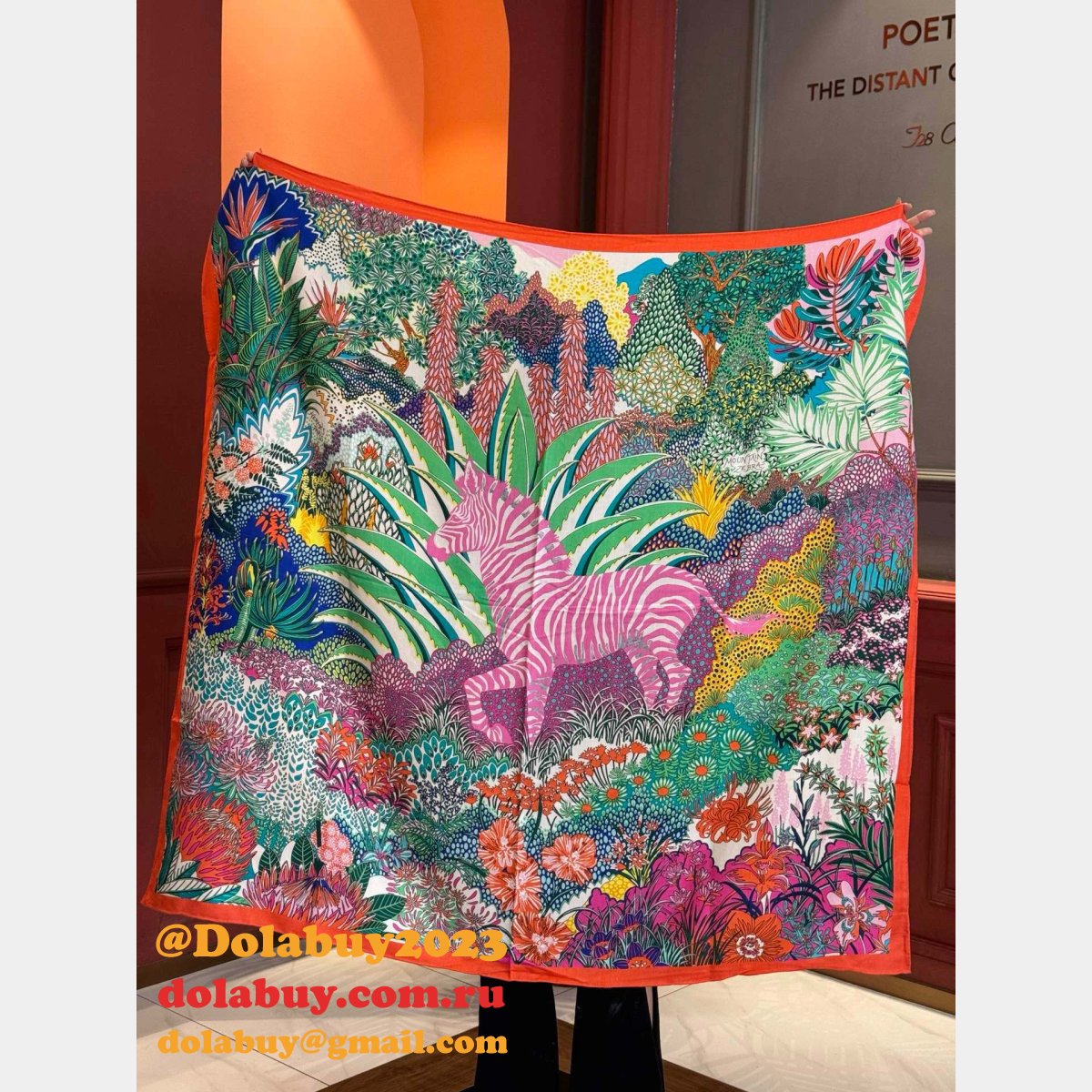 Top Quality Hermes Double-sided Printed Silk Square Scarf