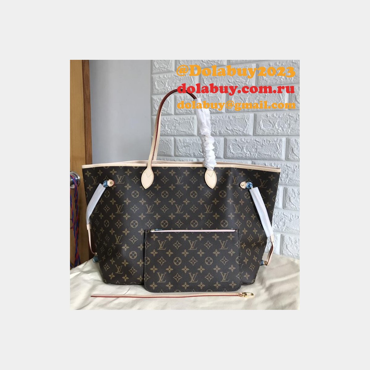 TOP QUALITY LOUIS VUITTONS NEVERFULLS GM M40990 pink 40CM