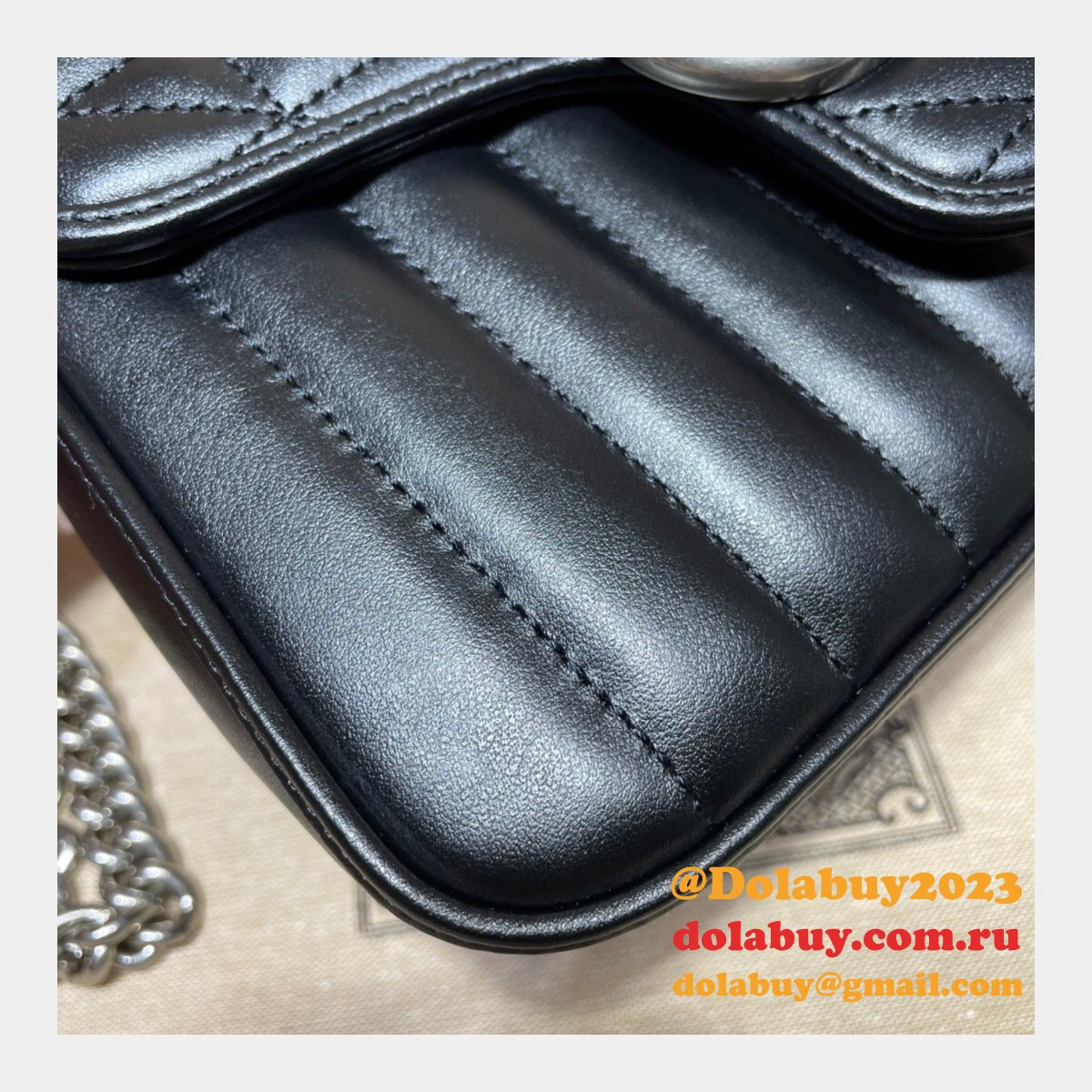 G*u*i best quality gg marmont mini top handle 583571 bag