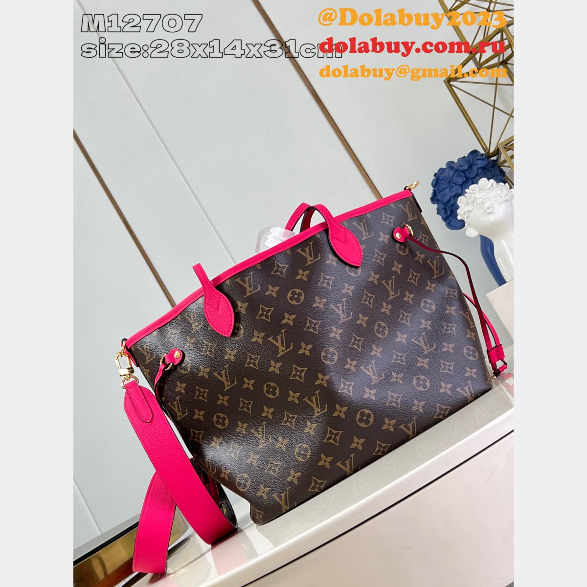 Louis Vuitton Neverfull Bandouliére Wholesale M12707 Bag