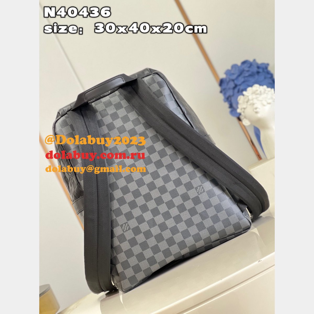 Copy Louis Vuitton Discovery Backpack N40436 Damier Infini Men