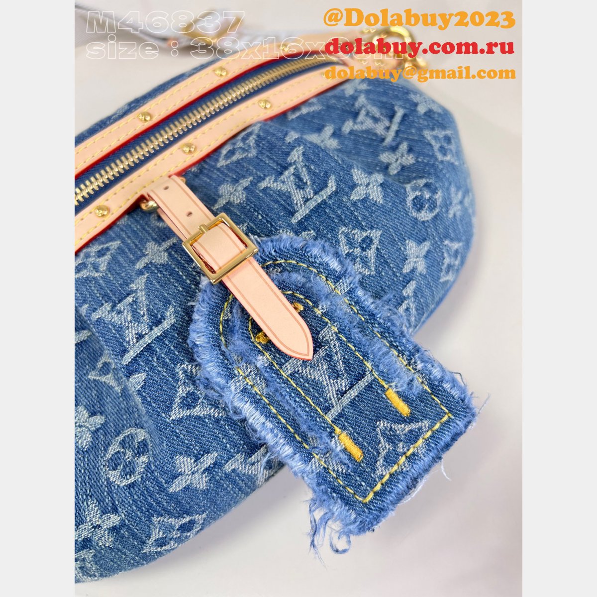 High Rise Monogram Denim M46837 Designer Louis Vuitton Copy Bag