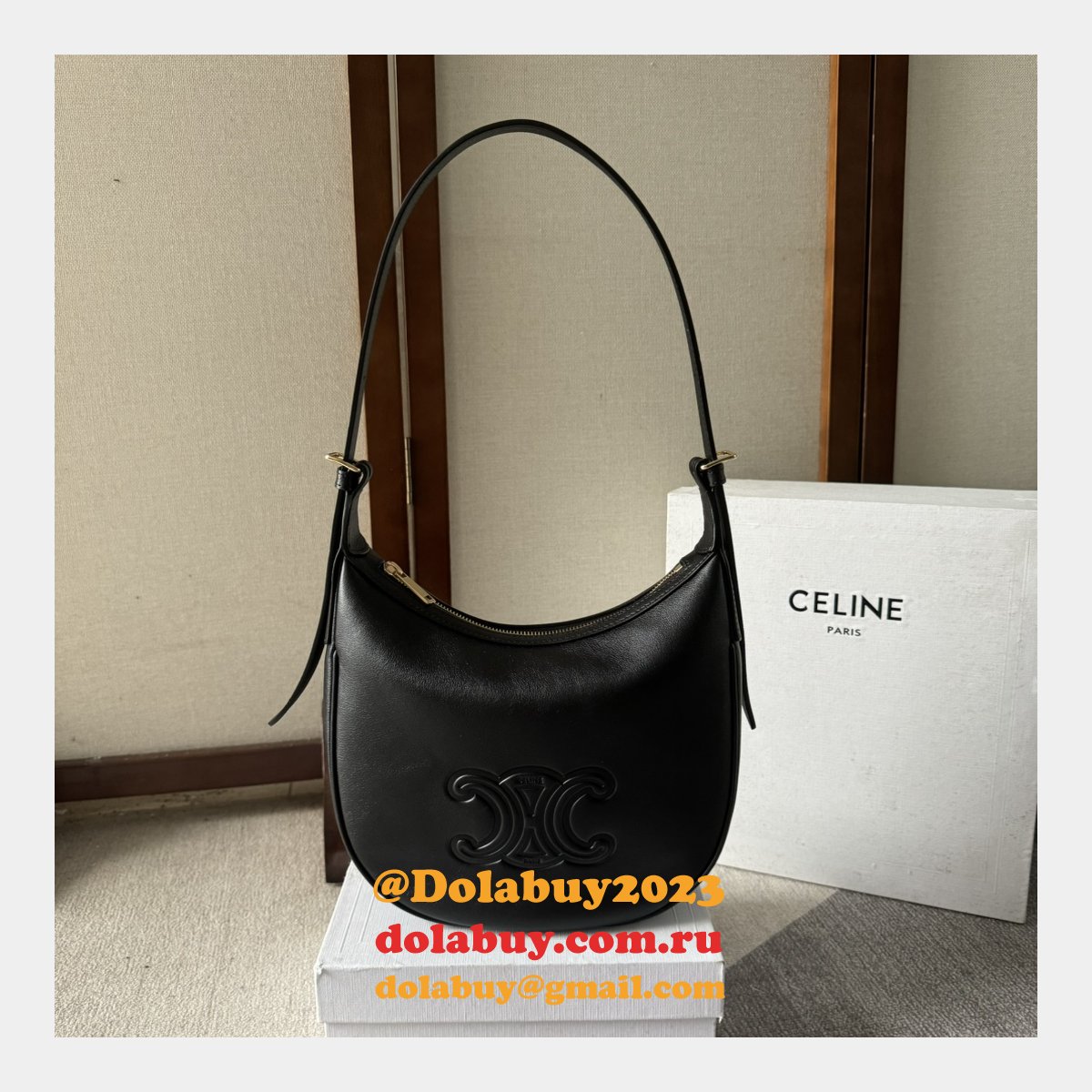 Celine Inspired 117253 Small Heloise Cuir Triomphe Bag