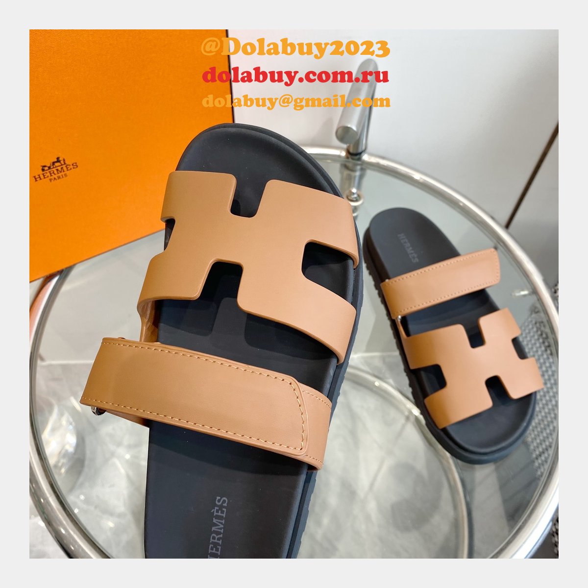 Fashion 1:1 Mirror hermes Chypre sandal
