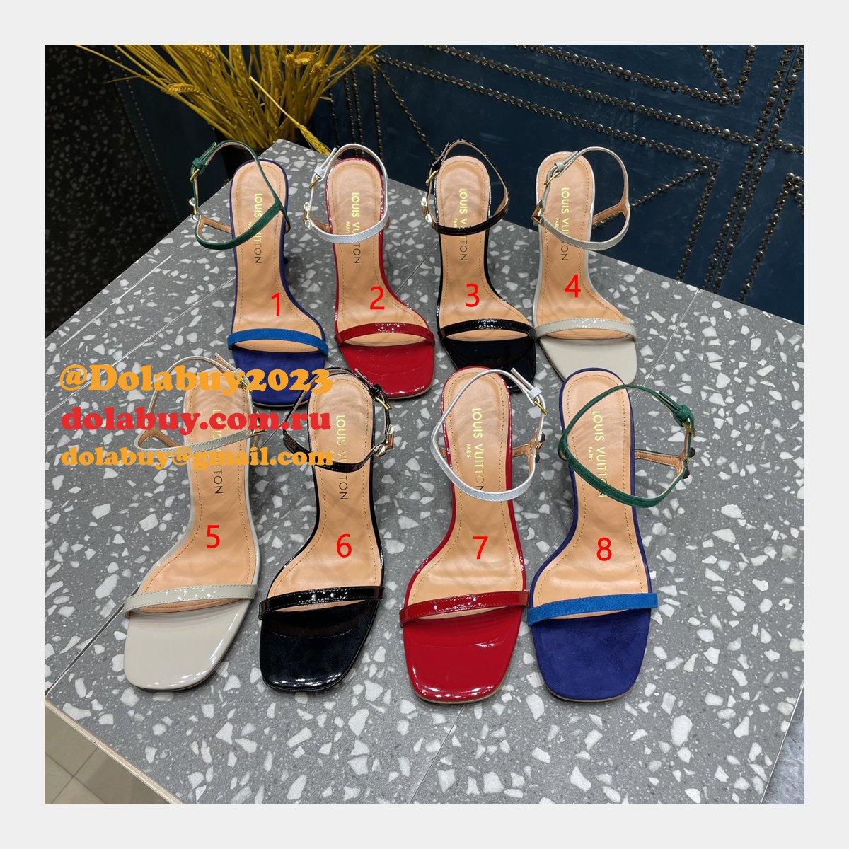 Blossom Sandal Louis Vuitton Replicas Heel:7.5cm/9.5cm Shoes