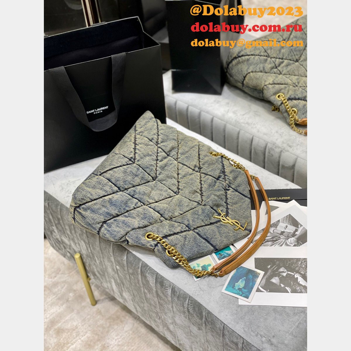 Saint Laurent Top Quality Loulou Quilted Puffer Leather 35CM Shoulder