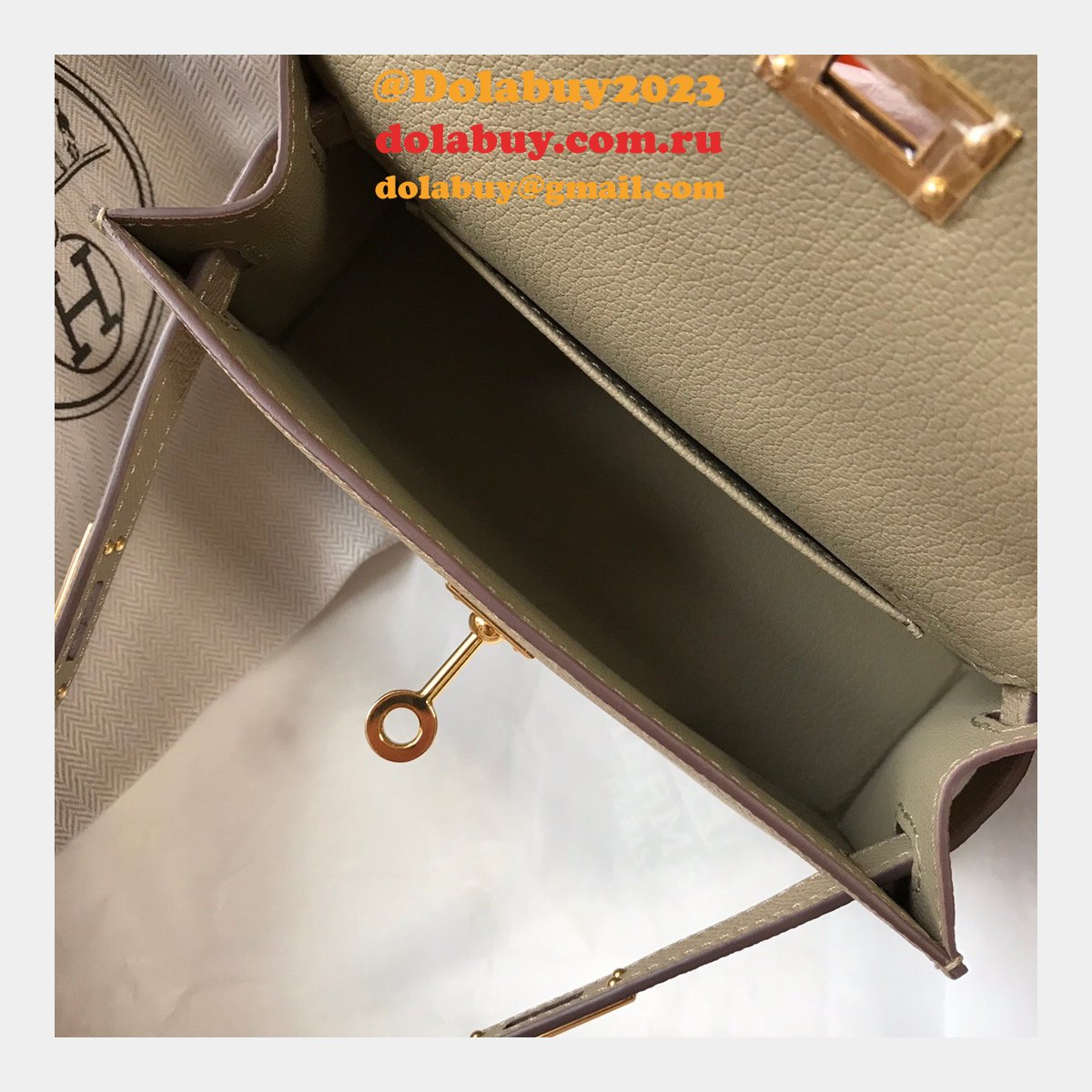 Earth yellow Mini Kelly Hermes Replica Handbags