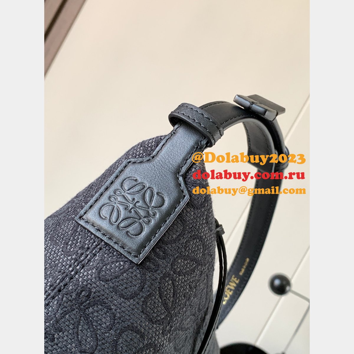 Luxury Cubi bag in Anagram jacquard and calfskin 21cm/35CM