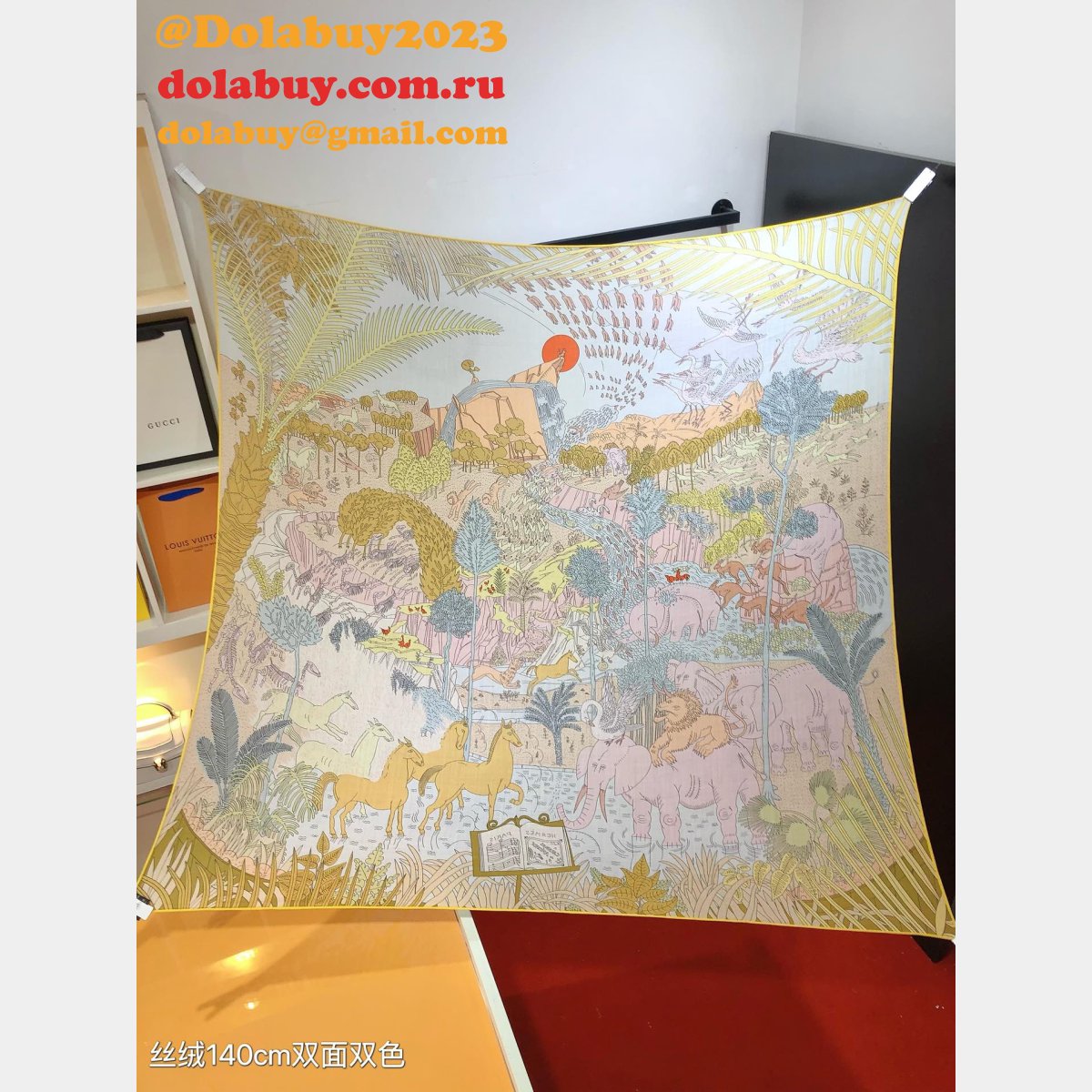 Best Hermes 140cm Velvet Square Scarf