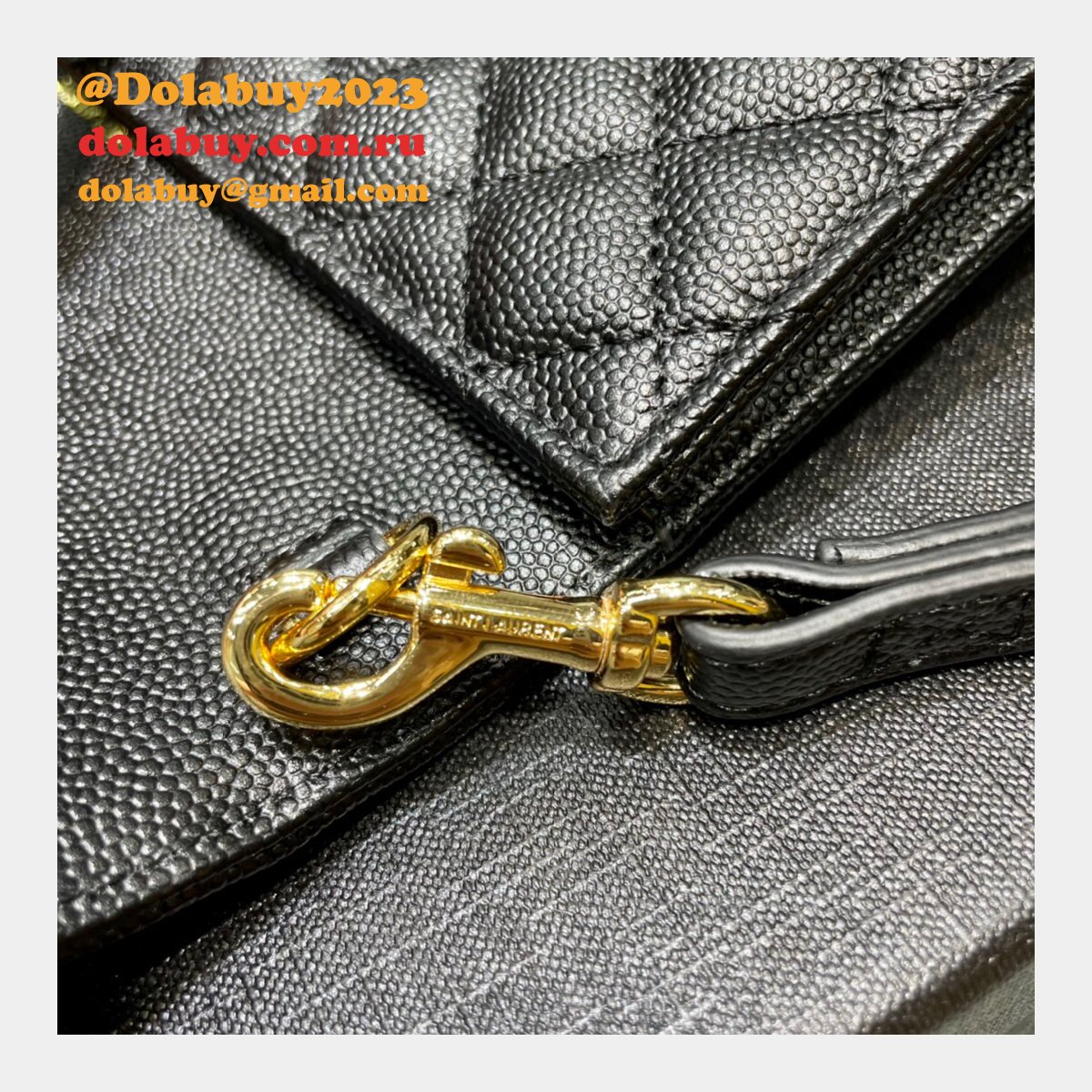 Cheap YSL 617662 Monogran clutch in quilted grain de poudre embossed Outlet