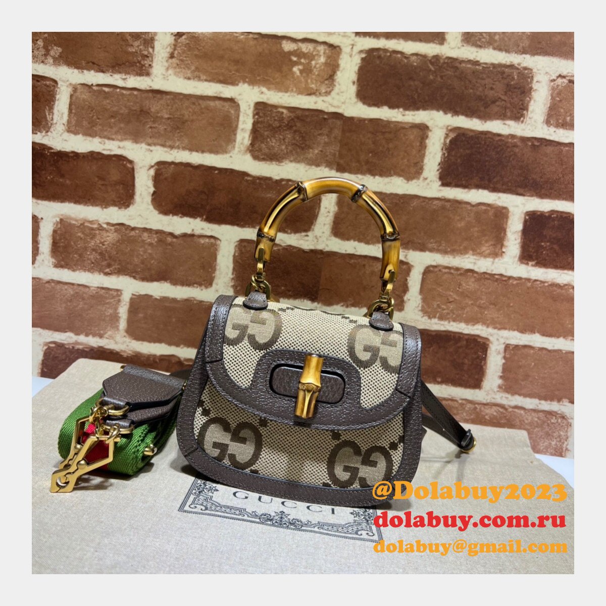 Best Dolabuy Replica Gucci Mini jumbo GG bag 686864 Bamboo