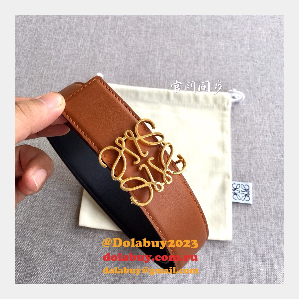 Loewe Designer Replica Top 4.0CM Width Double-Sided Cowhide Belt