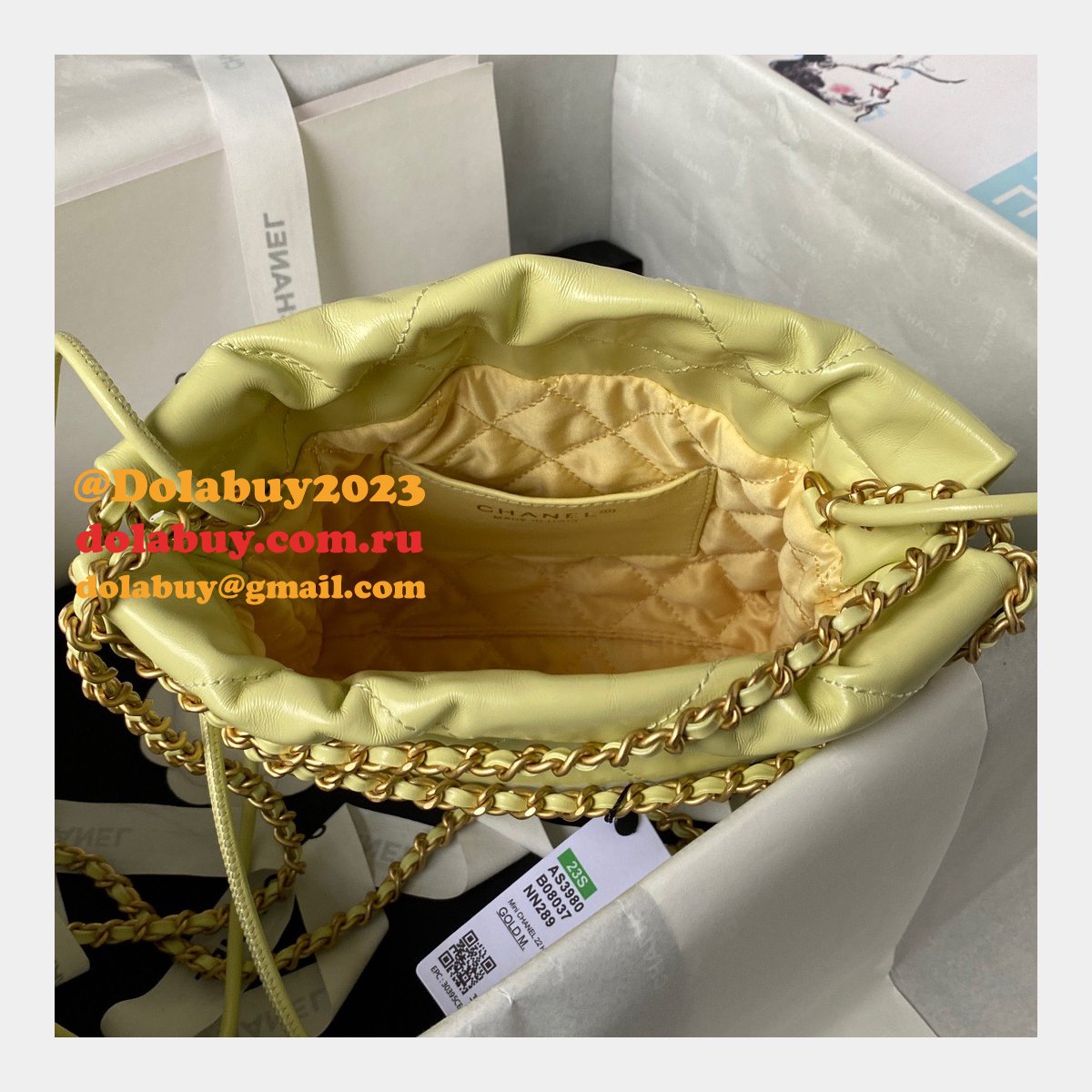 Luxury FASHION AS3980 CALFSKIN CC BAG 20CM