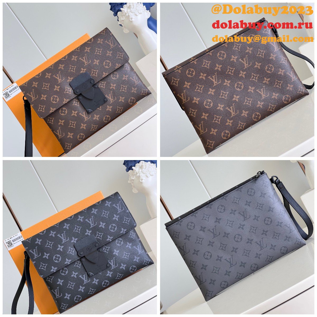 Replica M82598 Pochette S-Lock Monogram Eclipse Louis Vuitton Bag