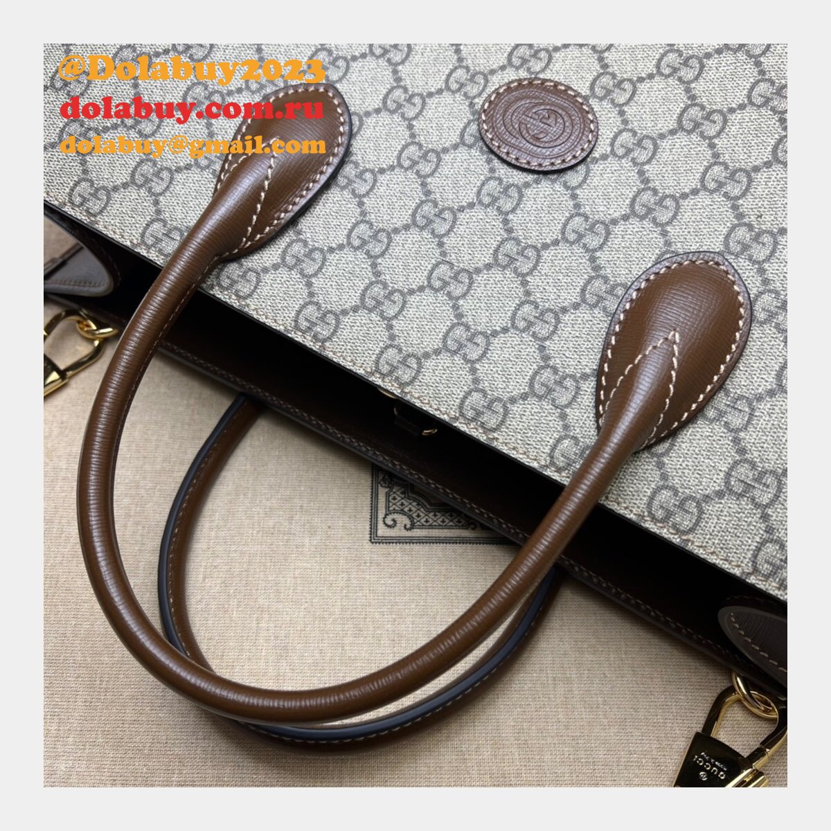 G*u*i luxury tastic replica 674148 medium tote with interlocking g