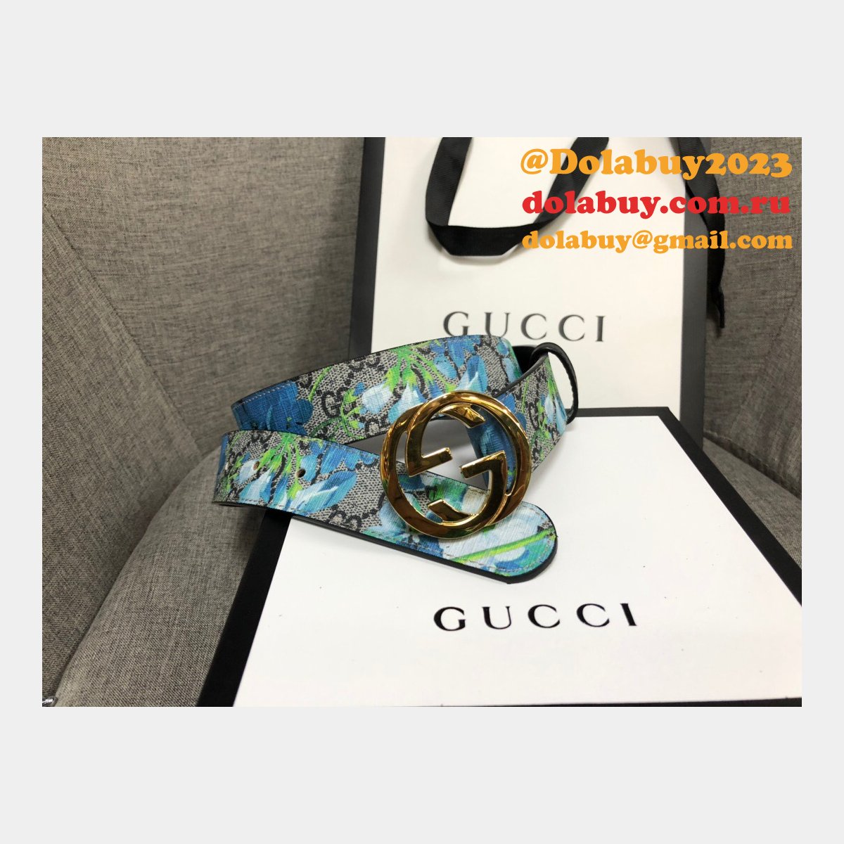 G*u*i belt with double g buckle 35mm aaa+