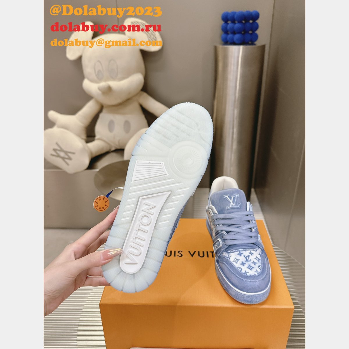 Top Quality Cheap LV Trainer Maxi Line WOMEN/MEN SHOES