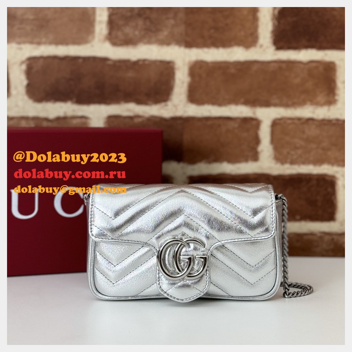 Wholesale Gucci 476433 Best GG Marmont Super Mini Bag
