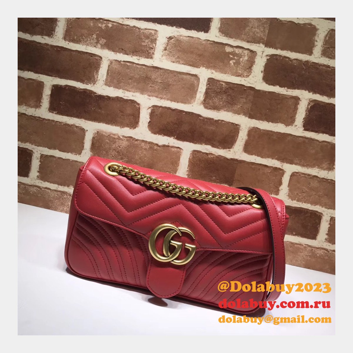 G*u*i gg marmont replica 443497 ladies shoulder bag