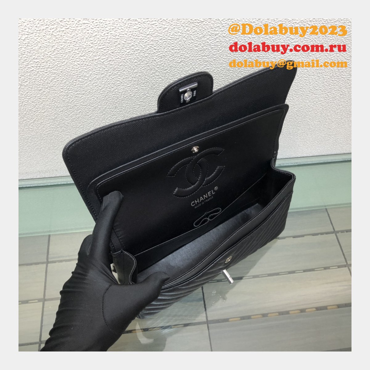 Top Quality CC CF1112  V CLASSICAL HANDBAG 25.5cm