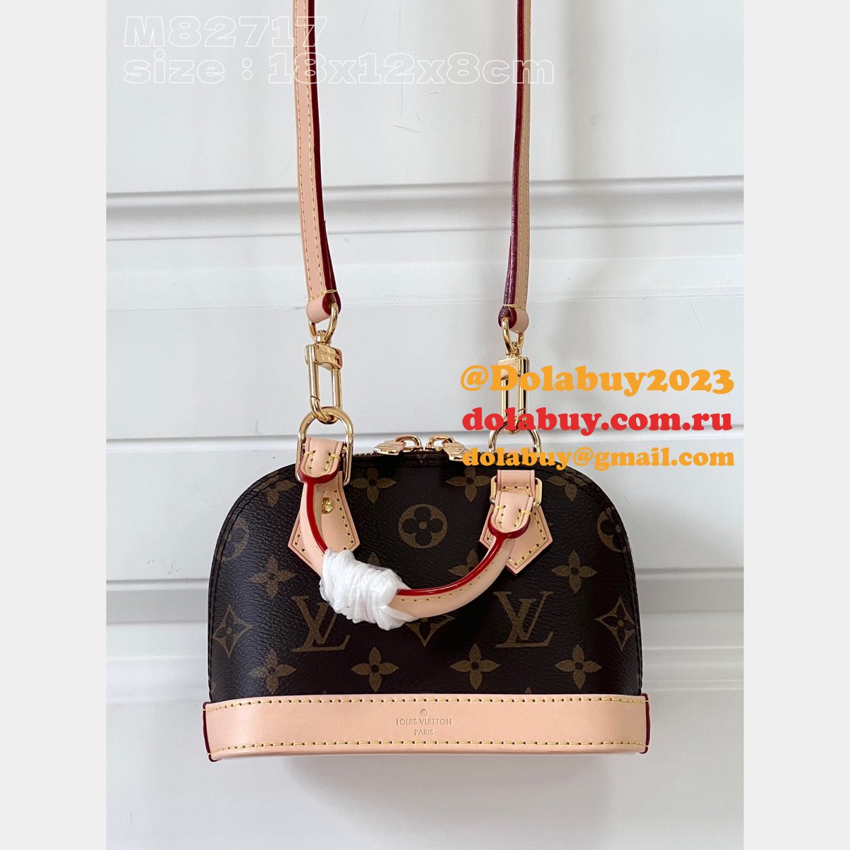 Fashion M82717 Louis Vuitton Nano Alma Monogram Canvas Fake Bag