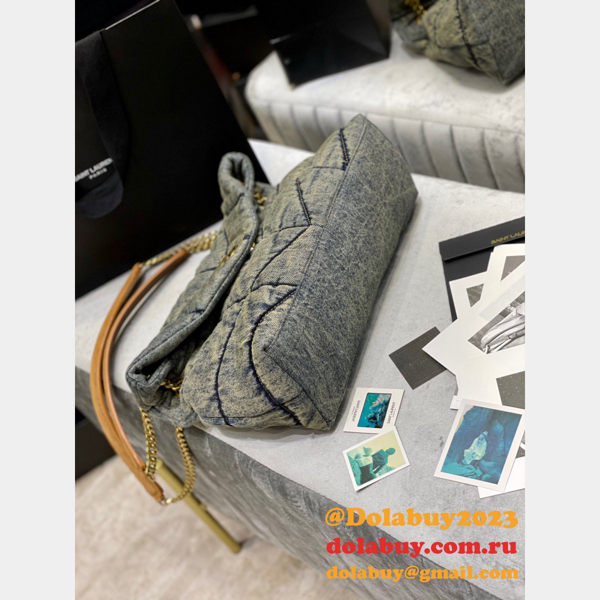 Saint Laurent Top Quality Loulou Quilted Puffer Leather 35CM Shoulder