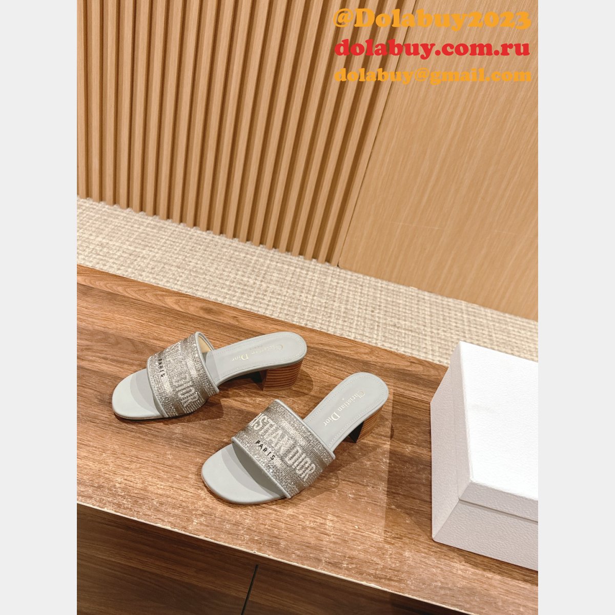 Inspired Fashion DIOR heel DWAY SLIDE