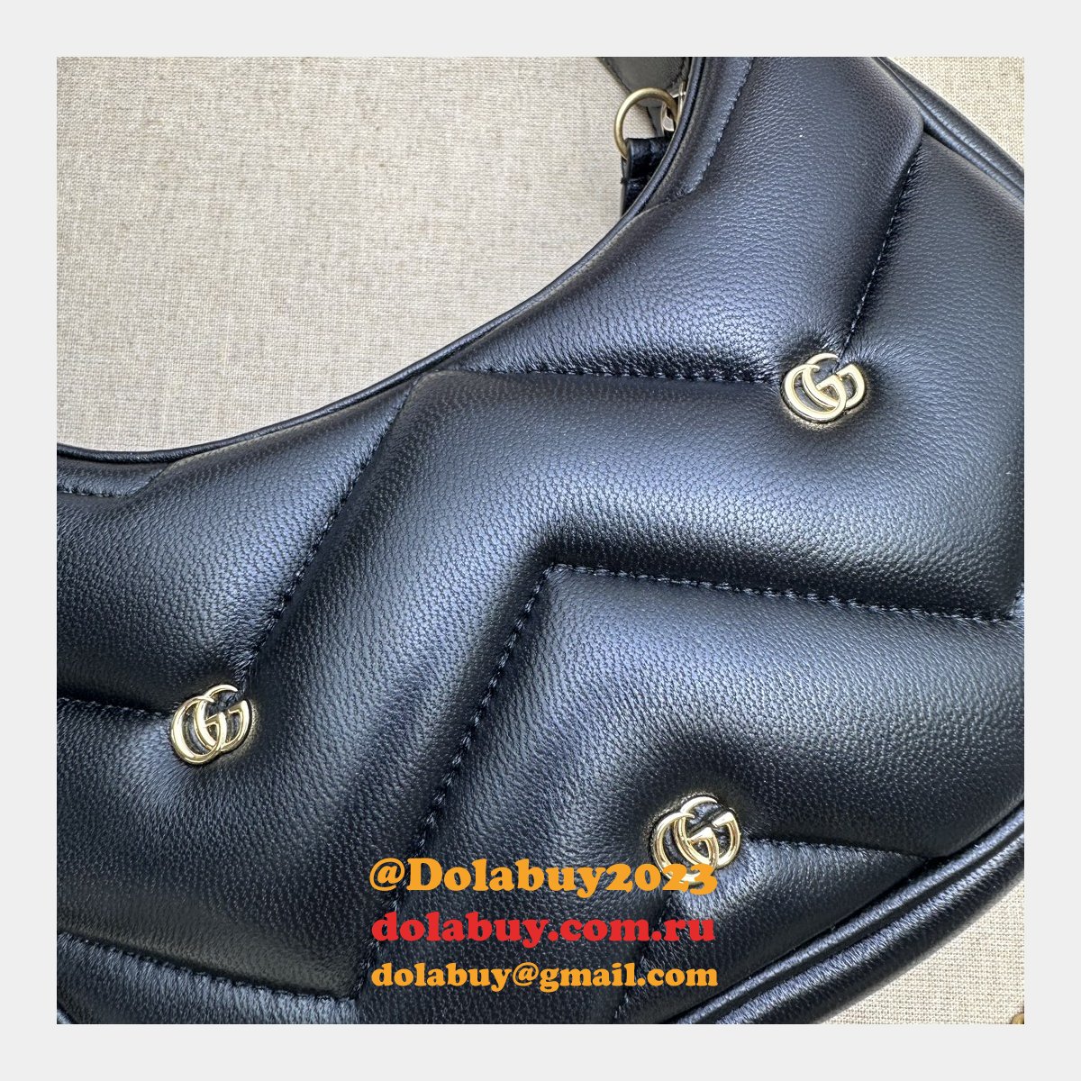 Copy GG Marmont Half-moon-shaped 770983 Perfect Knockoff Bag