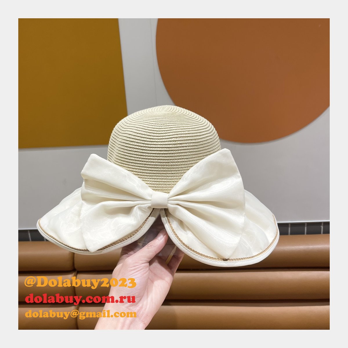 Designer CC High-end straw production Flat hat