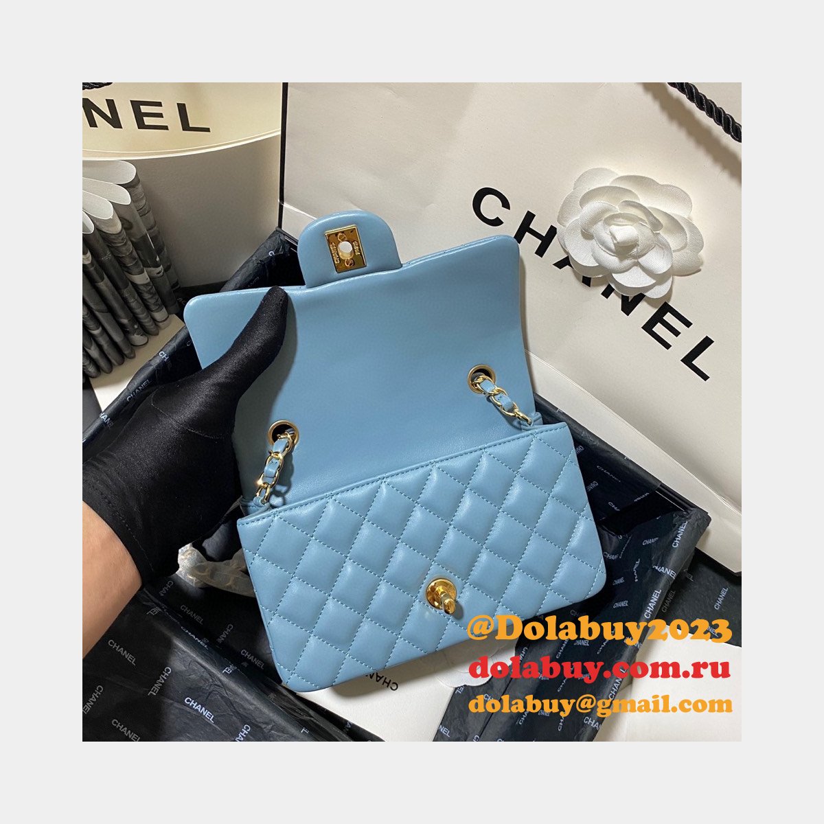 Wholesale CC Lambskin Flap Perfect 20CM Bag 1116