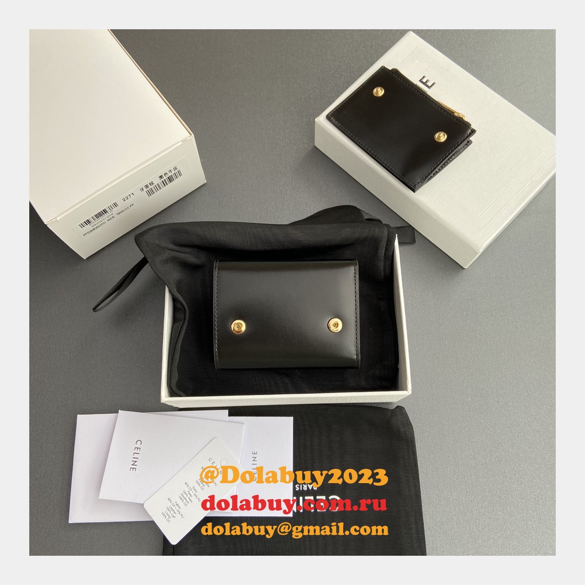 High Quality Fashion CELINE TRIOMPHE short wallet