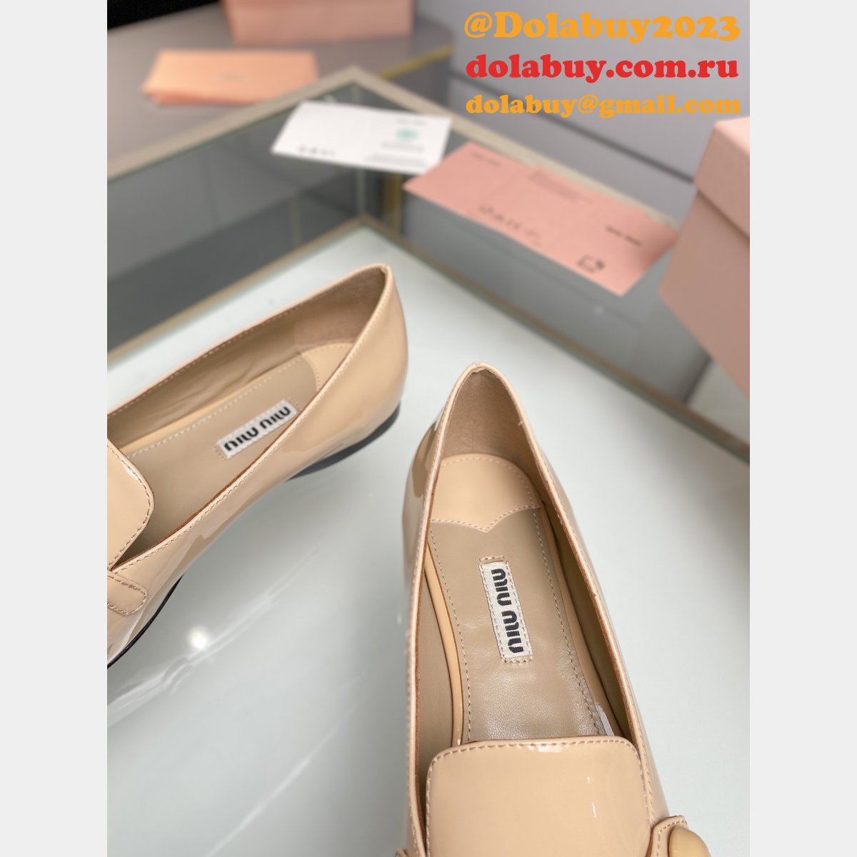 Duplicate Miu Miu Best Replica Ballet Flat Wholesale Shoes