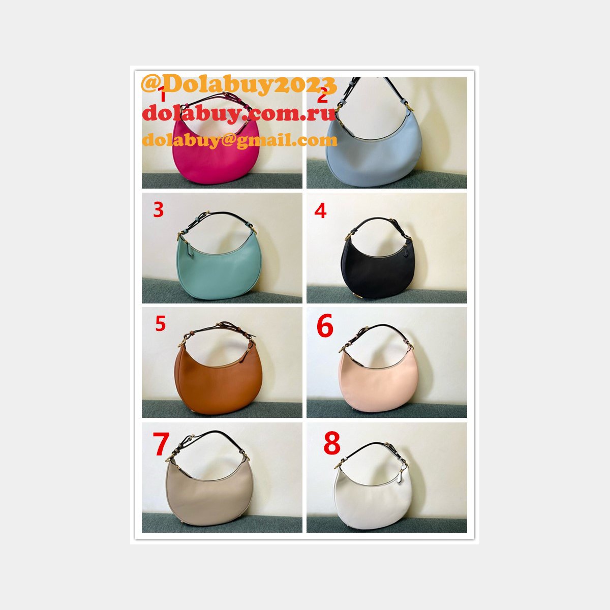 best F**di F**digraphy leather shoulder hobo bag