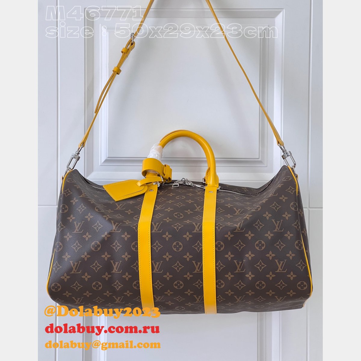 LVS Replica Keepall Bandoulière 50 Monogram Macassar Canvas M46771 Bag