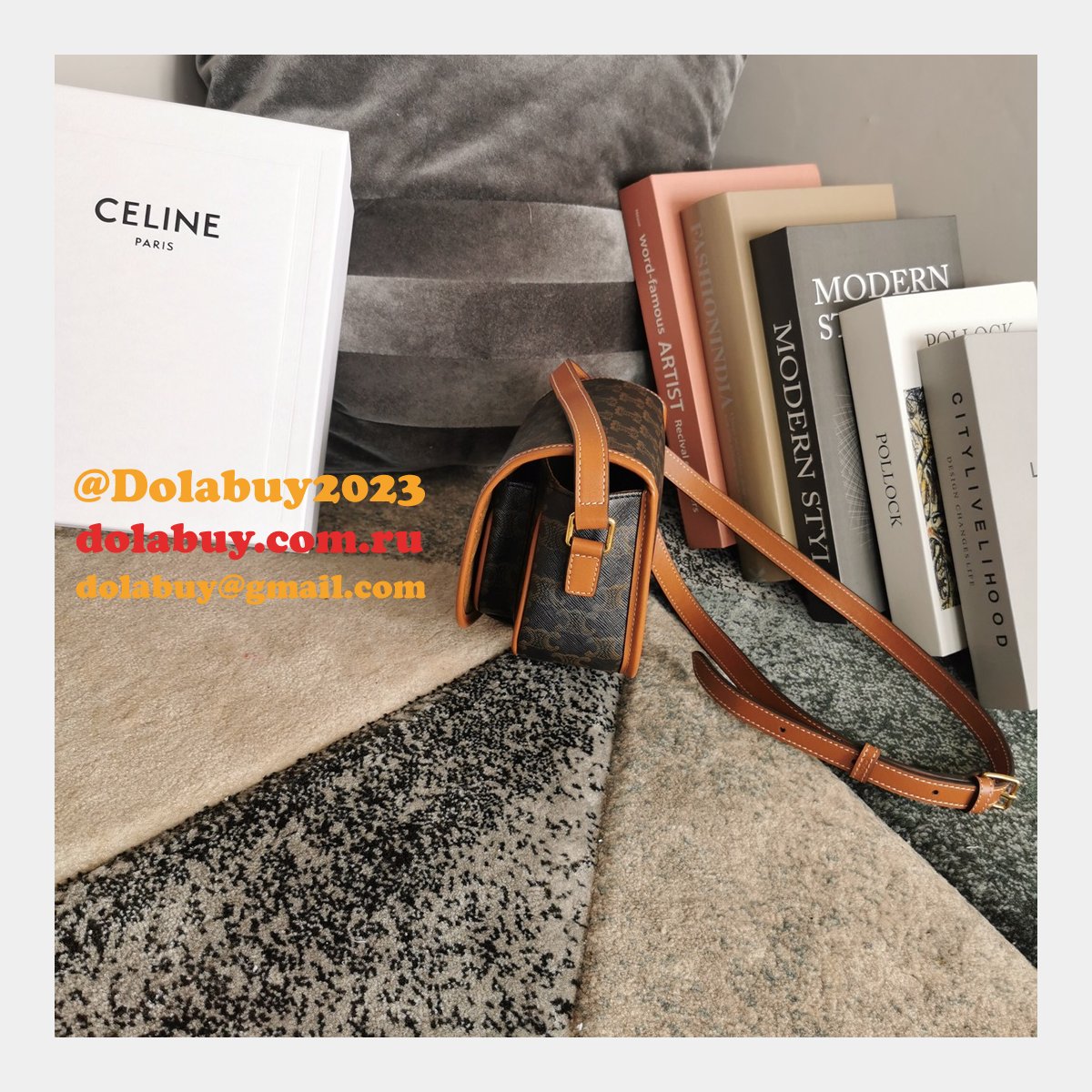 Celine Best Quality Designer Folco Besace 191502 Replica Bags