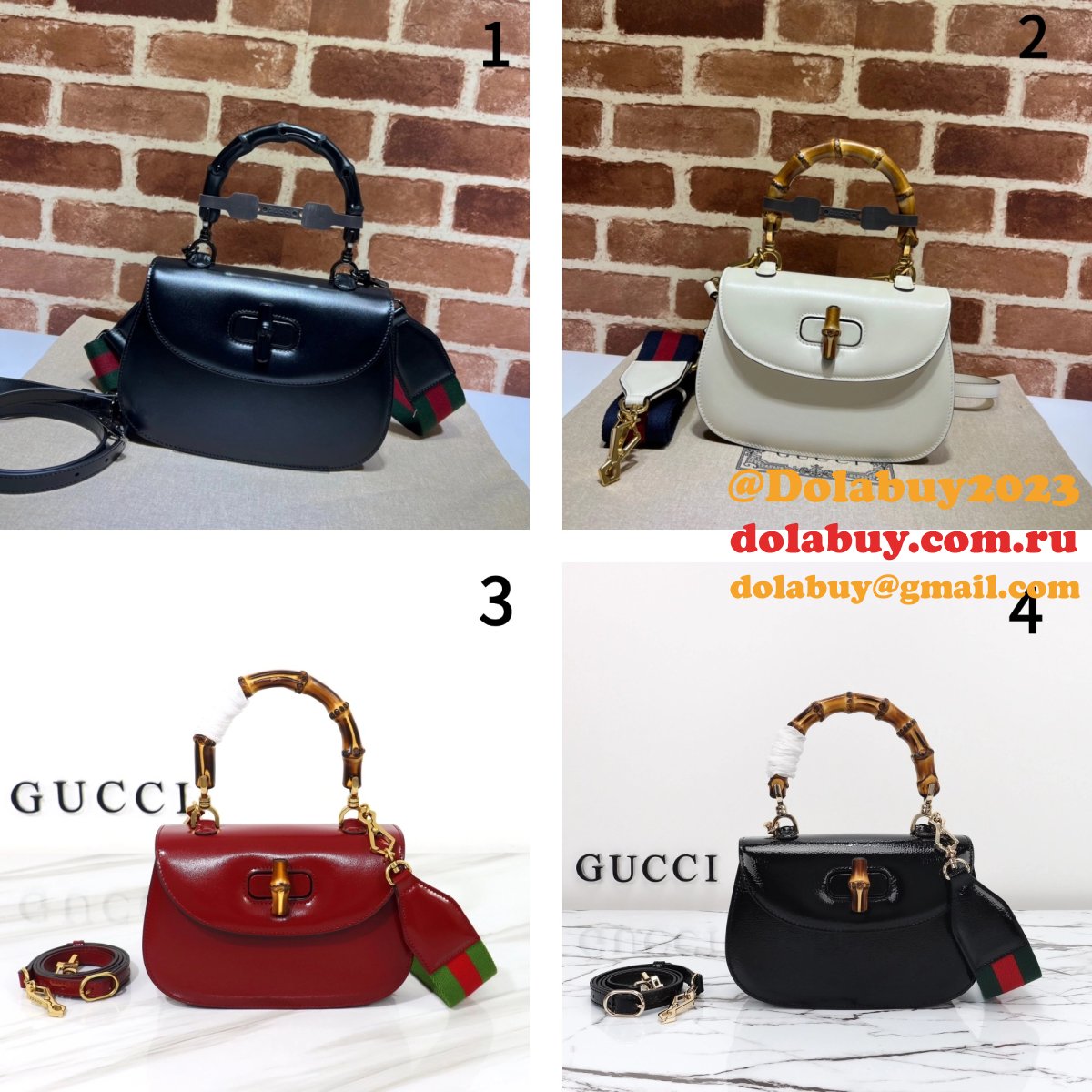 Top Quality Gucci Bamboo 1947 Small Top Handle Bag #675797