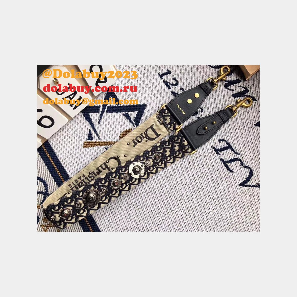 Fashion Christian Dior SHOULDER Embroidery STRAP UK