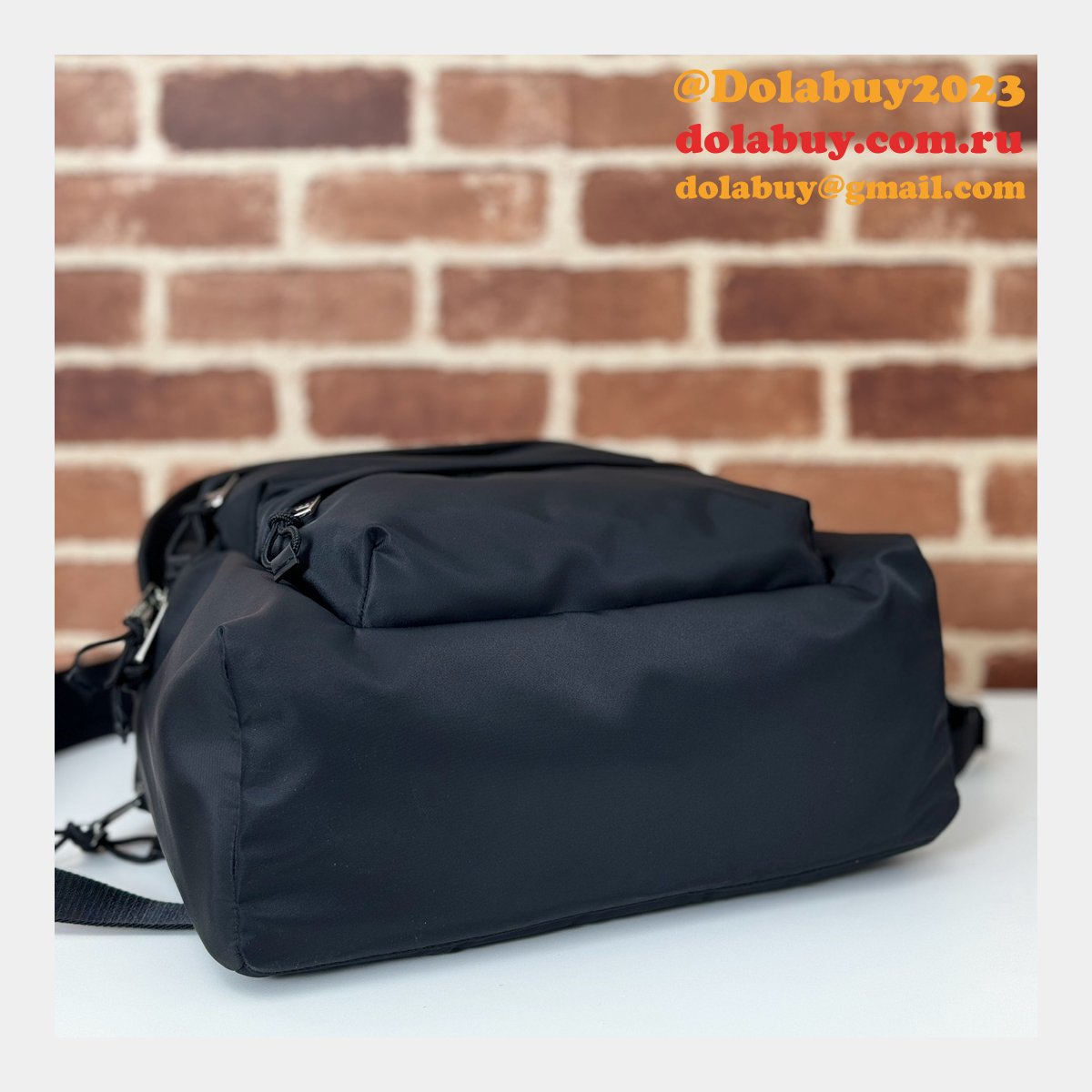 medium G*u*i backpack mens with gg logo 800265 black replica bags