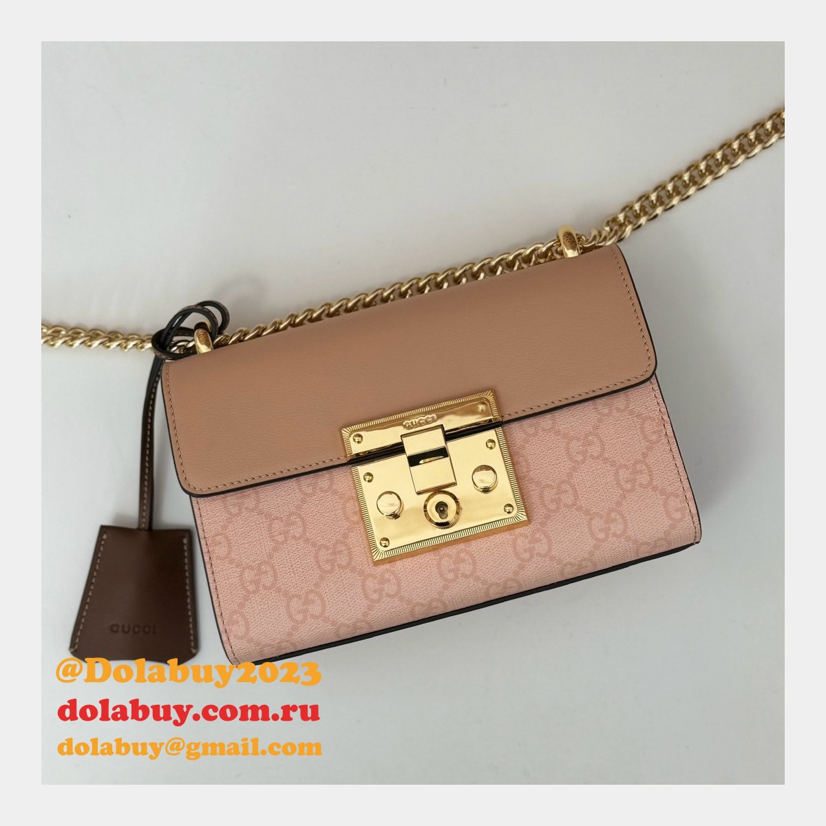 luxury padlock G*u*i copy gg shoulder 409487 bag