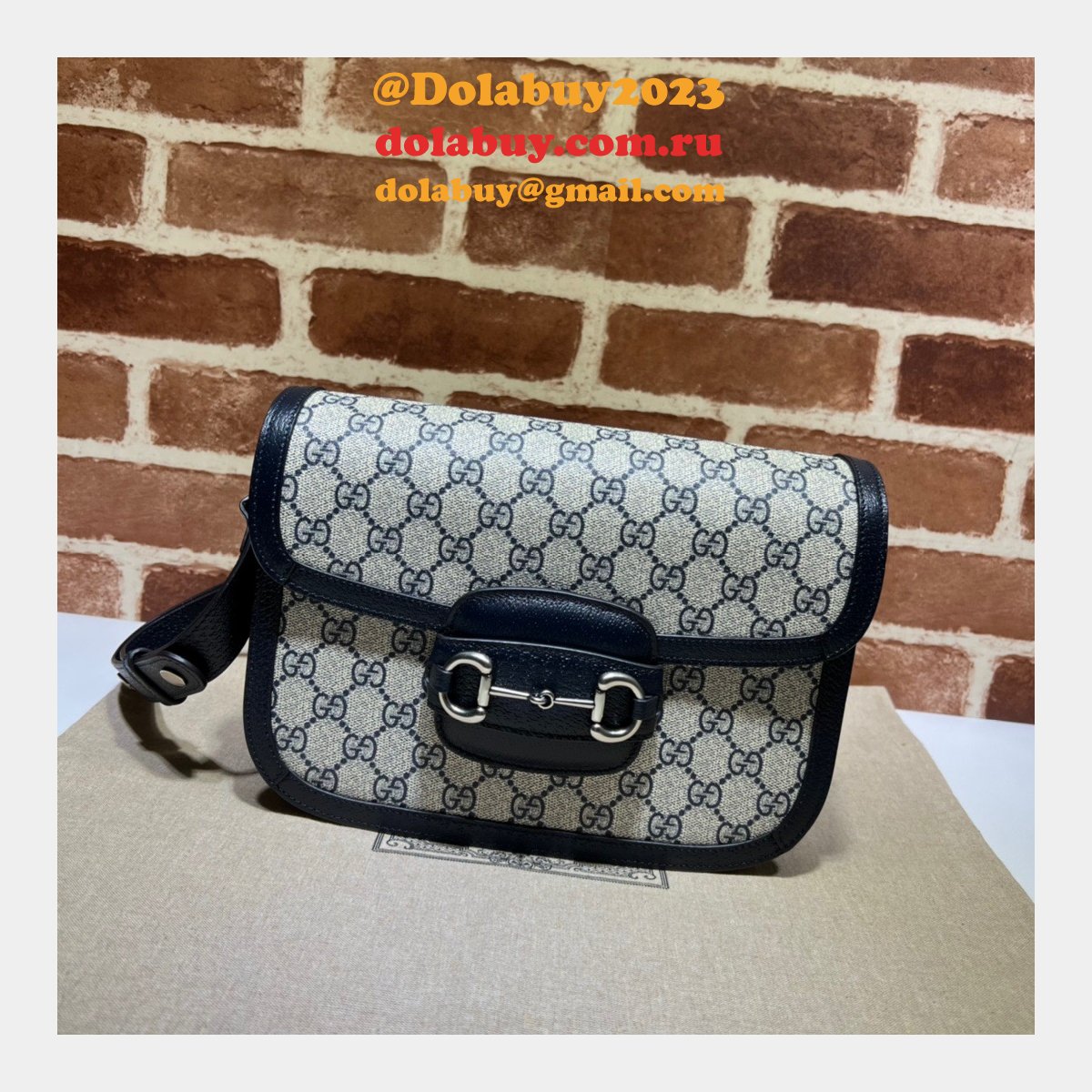 G*u*i copy 1955 horsebit gg supreme shoulder 602204 bag