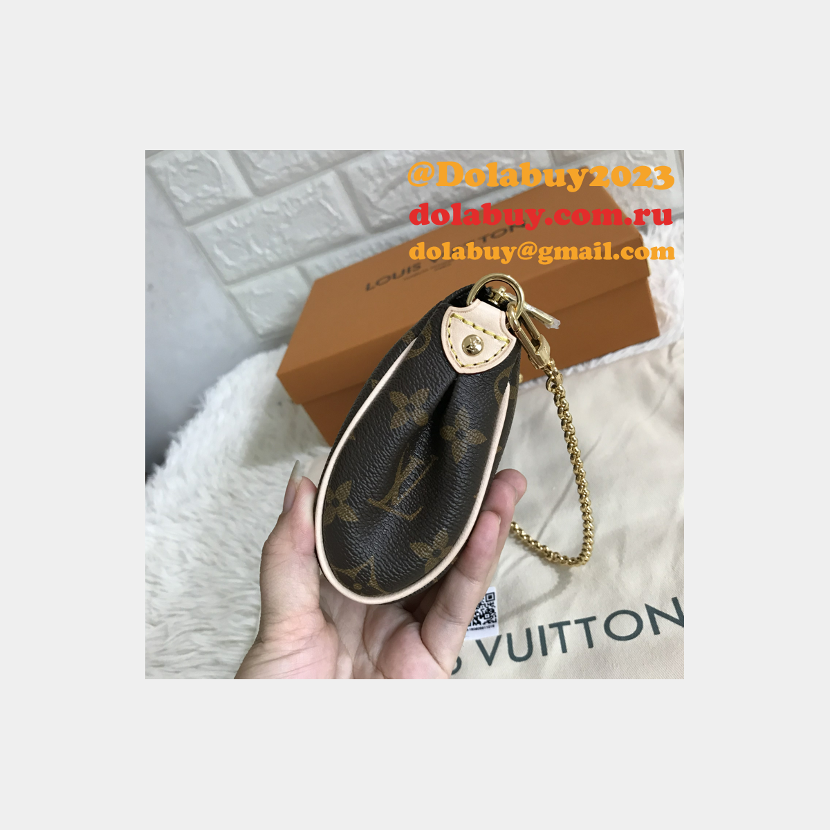 Louis Vuitton EVA Clutch Monogram in Brown Fake M95567 Bag