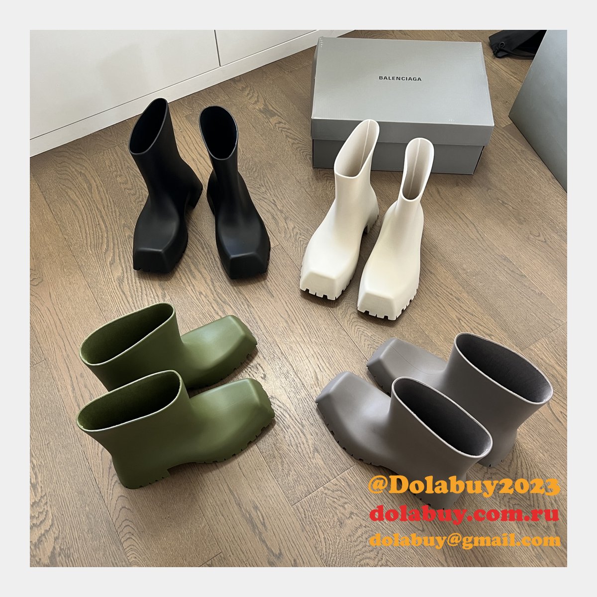 Replica Balenciaga Luxury Trooper Rubber Boot 1:1 Mirror Dolabuy