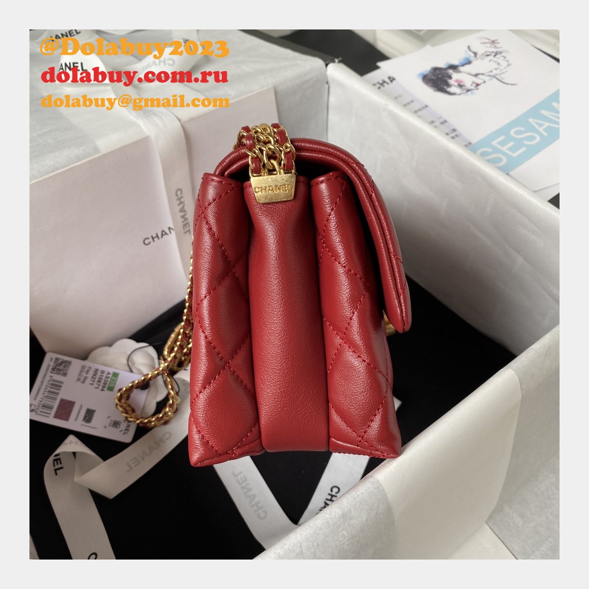 1:1 Mirror Flap Fashion Chain Best AS3994 Replica Quality Bag