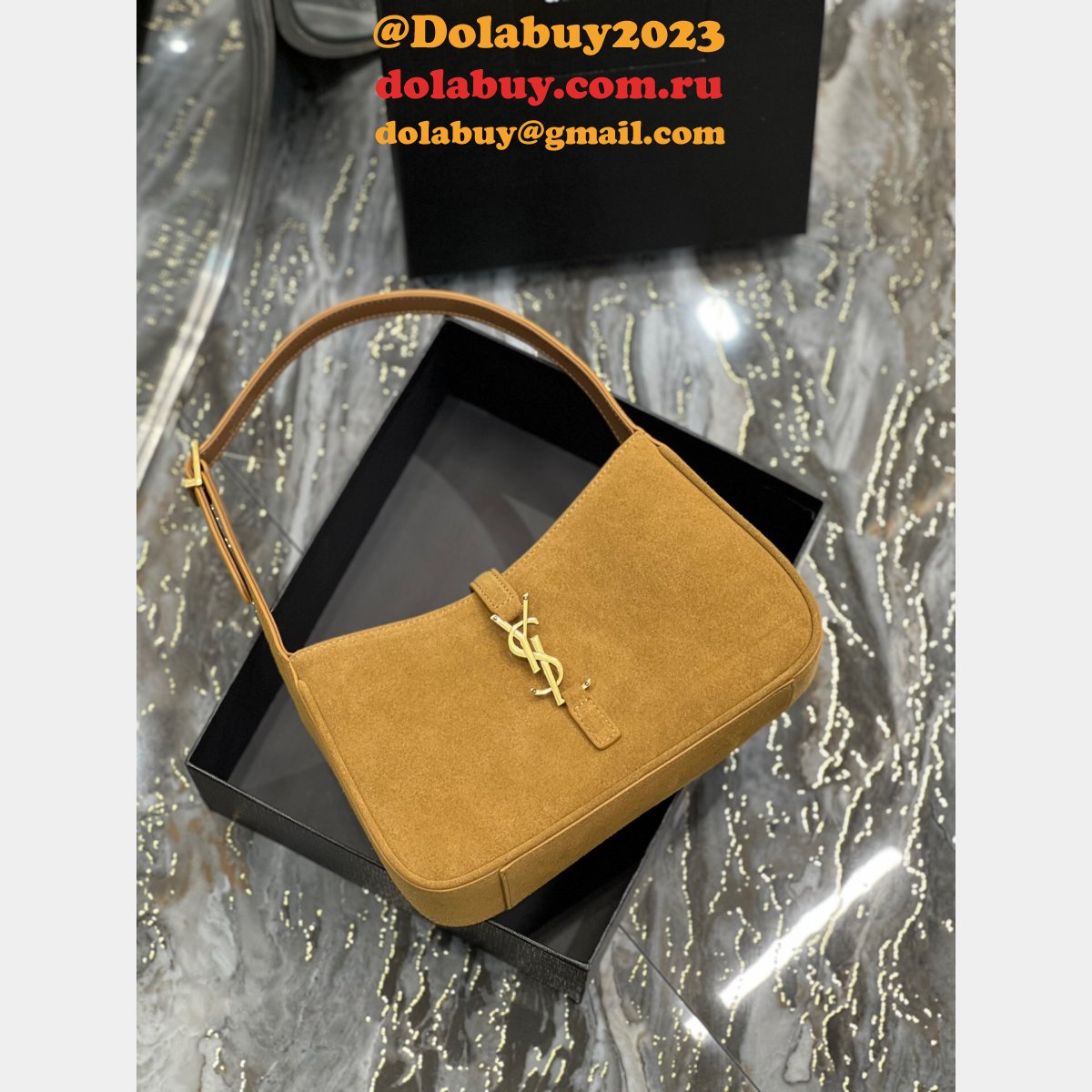 Wholesale YSL Replica Le 5 À 7 Hobo Bag In Smooth Leather SABLE